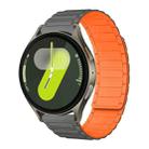 20mm xDfind I-shaped Magnetic Silicone Watch Band(Grey Orange) - 1