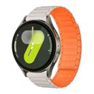 20mm xDfind I-shaped Magnetic Silicone Watch Band(Starlight Orange) - 1