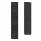 22mm xDfind I-shaped Magnetic Silicone Watch Band(Black) - 2