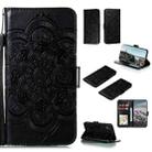 For Samsung Galaxy A01 Core Mandala Embossing Pattern Horizontal Flip PU Leather Case with Holder & Card Slots & Walle & Lanyard(Black) - 1