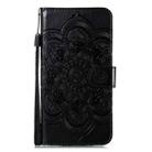 For Samsung Galaxy A01 Core Mandala Embossing Pattern Horizontal Flip PU Leather Case with Holder & Card Slots & Walle & Lanyard(Black) - 2