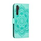 For Xiaomi Mi Note10 Lite Mandala Embossing Pattern Horizontal Flip PU Leather Case with Holder & Card Slots & Walle & Lanyard(Green) - 3