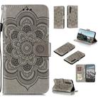 For Xiaomi Mi Note10 Lite Mandala Embossing Pattern Horizontal Flip PU Leather Case with Holder & Card Slots & Walle & Lanyard(Gray) - 1