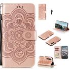 For Xiaomi Mi Note10 Lite Mandala Embossing Pattern Horizontal Flip PU Leather Case with Holder & Card Slots & Walle & Lanyard(Rose Gold) - 1