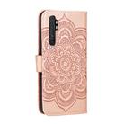 For Xiaomi Mi Note10 Lite Mandala Embossing Pattern Horizontal Flip PU Leather Case with Holder & Card Slots & Walle & Lanyard(Rose Gold) - 3