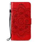 For Xiaomi Mi Note10 Lite Mandala Embossing Pattern Horizontal Flip PU Leather Case with Holder & Card Slots & Walle & Lanyard(Red) - 2