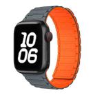 For Apple Watch 38 / 40 / 41 / S10 42mm xDfind I-shaped Magnetic Silicone Watch Band(Grey Orange) - 1
