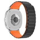 For Samsung Galaxy Watch8 / 8 Classic xDfind I-shaped Magnetic Silicone Watch Band(Black Orange) - 2