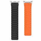 For Samsung Galaxy Watch8 / 8 Classic xDfind I-shaped Magnetic Silicone Watch Band(Black Orange) - 3