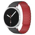 For Samsung Galaxy Watch8 / 8 Classic xDfind I-shaped Magnetic Silicone Watch Band(Black Wine Red) - 1