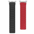 For Samsung Galaxy Watch8 / 8 Classic xDfind I-shaped Magnetic Silicone Watch Band(Black Wine Red) - 3