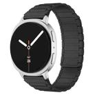 For Samsung Galaxy Watch8 / 8 Classic xDfind I-shaped Magnetic Silicone Watch Band(Black) - 1