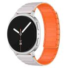 For Samsung Galaxy Watch8 / 8 Classic xDfind I-shaped Magnetic Silicone Watch Band(Starlight Orange) - 1