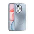 For Honor 400 Pro Global 160.8mm ABEEL Heat Dissipation Frosted MagSafe Phone Case with Lens Film(Light Blue) - 1