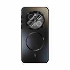 For Honor Magic7 Pro ABEEL Heat Dissipation Frosted MagSafe Phone Case with Lens Film(Black) - 2