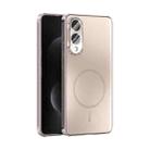 For Samsung Galaxy S25 Edge 5G ABEEL Heat Dissipation Frosted MagSafe Phone Case with Lens Film(Rose Gold) - 1