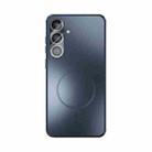 For Samsung Galaxy S25 5G ABEEL Heat Dissipation Frosted MagSafe Phone Case with Lens Film(Dark Blue) - 2