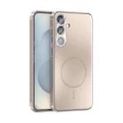 For Samsung Galaxy S25 5G ABEEL Heat Dissipation Frosted MagSafe Phone Case with Lens Film(Rose Gold) - 1