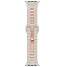 For Apple Watch 46mm / 49mm / 45mm / 44mm I-Shape Two-color Liquid Silicone Watch Band(Starlight Orange) - 2