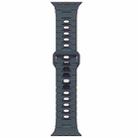 For Apple Watch 46mm / 49mm / 45mm / 44mm I-Shape Two-color Liquid Silicone Watch Band(Midnight Color Black) - 2
