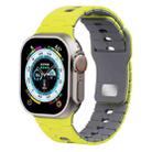 For Apple Watch 46mm / 49mm / 45mm / 44mm I-Shape Two-color Liquid Silicone Watch Band(Lime Grey) - 1