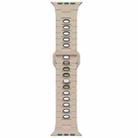 For Apple Watch 46mm / 49mm / 45mm / 44mm I-Shape Two-color Liquid Silicone Watch Band(Walnut Black) - 2