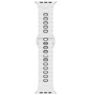 For Apple Watch 42mm / 41mm / 40mm / 38mm I-Shape Two-color Liquid Silicone Watch Band(White Black) - 2