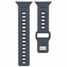 For Apple Watch 42mm / 41mm / 40mm / 38mm I-Shape Two-color Liquid Silicone Watch Band(Midnight Color Black) - 3