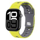 For Apple Watch 42mm / 41mm / 40mm / 38mm I-Shape Two-color Liquid Silicone Watch Band(Lime Grey) - 1