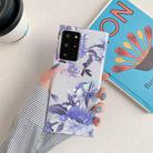 For Samsung Galaxy Note 20 Laser Flowers Pattern TPU Protective Case(White Background Blue Flowers) - 1