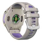 For Garmin Forerunner 970 Two Color Steel Buckle Silicone Watch Band(Sand Purple) - 2