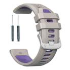 For Garmin Forerunner 970 Two Color Steel Buckle Silicone Watch Band(Sand Purple) - 3