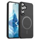 For Samsung Galaxy S24 5G Fanying Series PC Hybrid TPU Translucent Frosted MagSafe Phone Case(Black) - 1