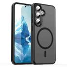 For Samsung Galaxy S24 5G Fanying Series PC Hybrid TPU Translucent Frosted MagSafe Phone Case(Translucent Black) - 1