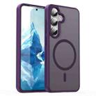 For Samsung Galaxy S24 5G Fanying Series PC Hybrid TPU Translucent Frosted MagSafe Phone Case(Crystal Purple) - 1