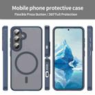For Samsung Galaxy S24 5G Fanying Series PC Hybrid TPU Translucent Frosted MagSafe Phone Case(Cyan Blue) - 2