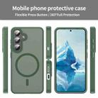 For Samsung Galaxy S24 5G Fanying Series PC Hybrid TPU Translucent Frosted MagSafe Phone Case(Olive Green) - 2