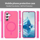 For Samsung Galaxy S24 5G Fanying Series PC Hybrid TPU Translucent Frosted MagSafe Phone Case(Rose Red) - 2
