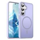 For Samsung Galaxy S24 5G Fanying Series PC Hybrid TPU Translucent Frosted MagSafe Phone Case(Lavender) - 1