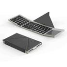 DUX DUCIS OK Flip Series Portable Tri-fold Wireless Touch Keyboard Leather Case(Black) - 1