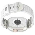 For Apple Watch 46mm / 49mm / 45mm / 44mm Mecha Stripe Texture Silicone Watch Band(White) - 3