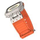 For Apple Watch 46mm / 49mm / 45mm / 44mm Mecha Stripe Texture Silicone Watch Band(Orange) - 2