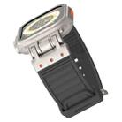 For Apple Watch 46mm / 49mm / 45mm / 44mm Mecha Stripe Texture Silicone Watch Band(Grey) - 2