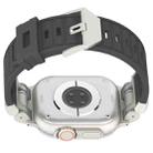 For Apple Watch 46mm / 49mm / 45mm / 44mm Mecha Stripe Texture Silicone Watch Band(Grey) - 3