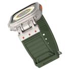 For Apple Watch 46mm / 49mm / 45mm / 44mm Mecha Stripe Texture Silicone Watch Band(Green) - 2