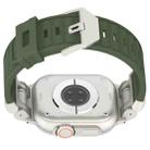 For Apple Watch 46mm / 49mm / 45mm / 44mm Mecha Stripe Texture Silicone Watch Band(Green) - 3