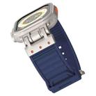 For Apple Watch 46mm / 49mm / 45mm / 44mm Mecha Stripe Texture Silicone Watch Band(Midnight Blue) - 2
