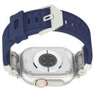 For Apple Watch 46mm / 49mm / 45mm / 44mm Mecha Stripe Texture Silicone Watch Band(Midnight Blue) - 3
