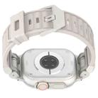 For Apple Watch 46mm / 49mm / 45mm / 44mm Mecha Stripe Texture Silicone Watch Band(Starlight) - 3