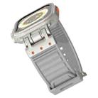 For Apple Watch 46mm / 49mm / 45mm / 44mm Mecha Stripe Texture Silicone Watch Band(Cloudy Gray) - 2